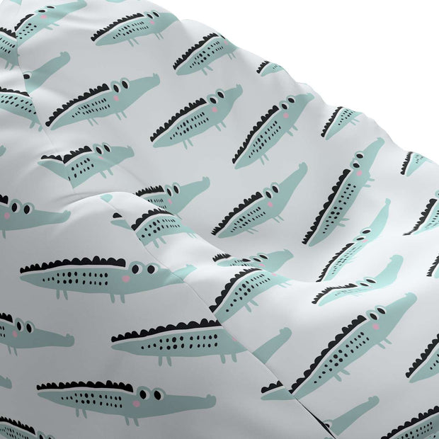 Taburet pentru copii, tapitat cu stofa, Magic Crocodile Multicolor, l60xA60xH105 cm (1)