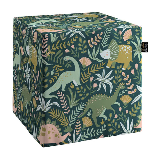 Taburet pentru copii, tapitat cu stofa, Magic Dino Multicolor, l40xA40xH40 cm