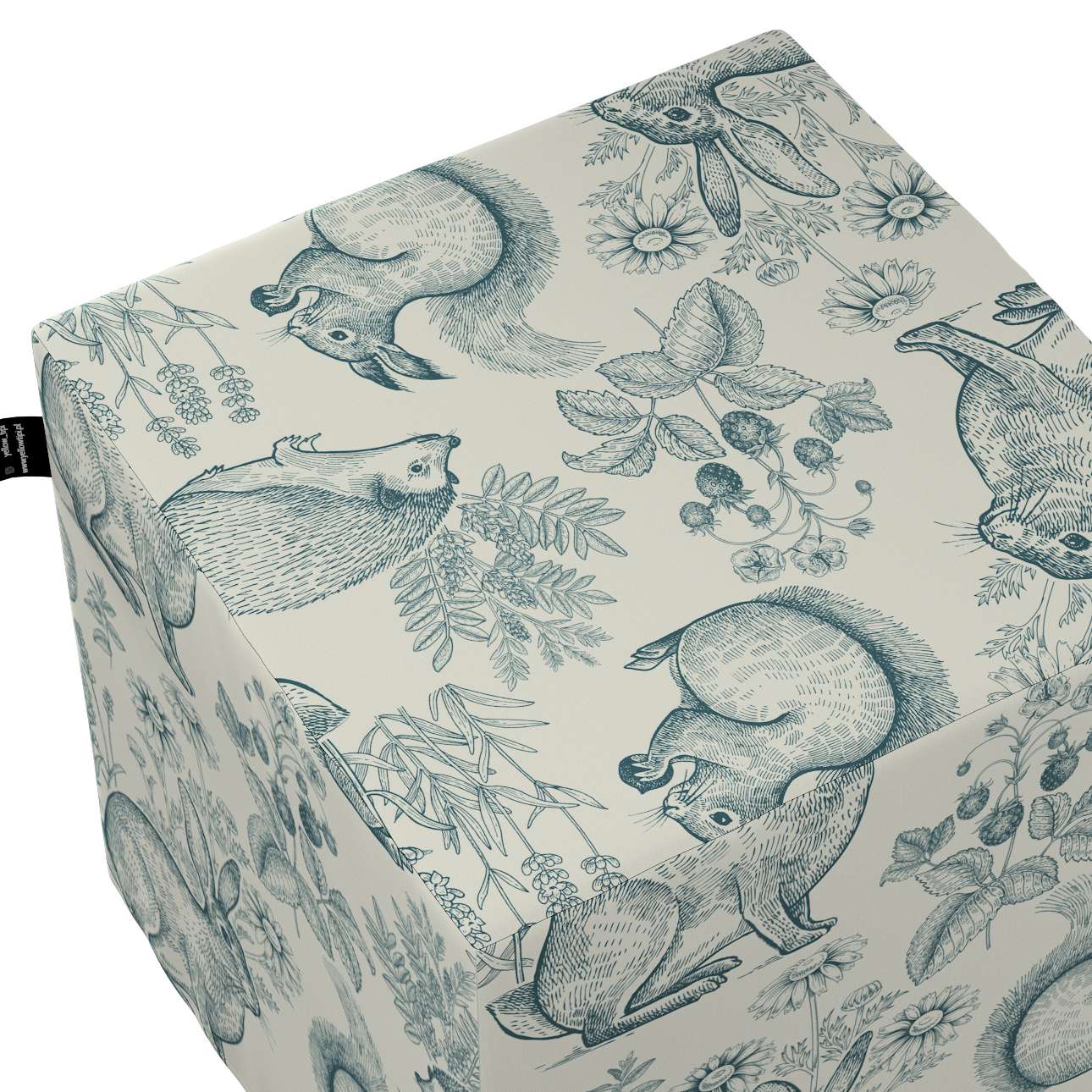 Taburet pentru copii, tapitat cu stofa, Magic Rabbit Multicolor, l40xA40xH40 cm (1)