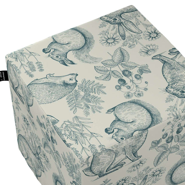 Taburet pentru copii, tapitat cu stofa, Magic Rabbit Multicolor, l40xA40xH40 cm (1)