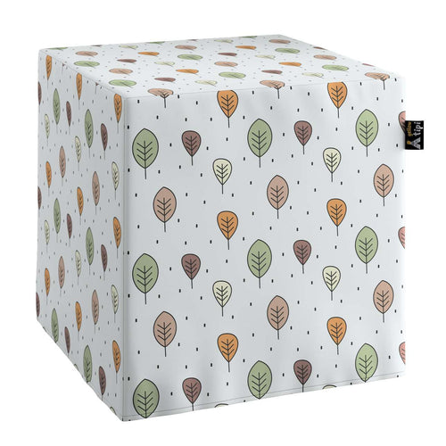 Taburet pentru copii, tapitat cu stofa, Magic Trees Multicolor, l40xA40xH40 cm