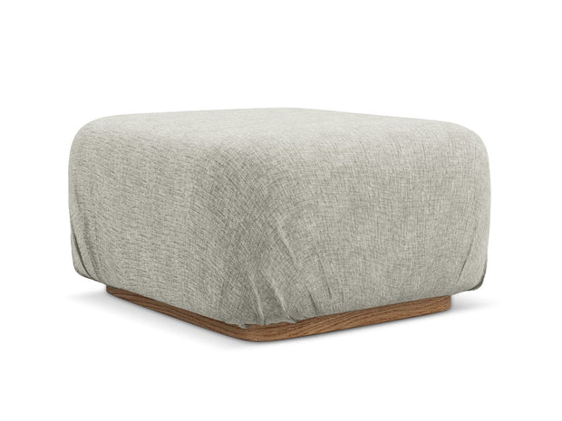 Makamii Taburet tapitat cu stofa, Ailani C13 Argintiu / Natural, l95xA83xH41 cm