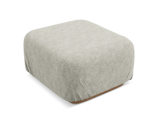 Makamii Taburet tapitat cu stofa, Ailani C13 Argintiu / Natural, l95xA83xH41 cm