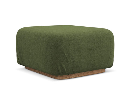 Makamii Taburet tapitat cu stofa, Ailani C27 Verde Olive / Natural, l95xA83xH41 cm