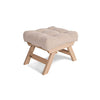 Taburet tapitat cu stofa, Allegro Oil Crem, l55xA47xH43 cm