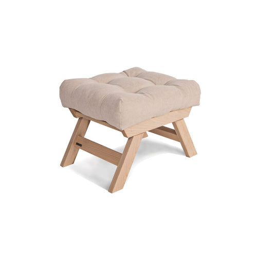 Taburet tapitat cu stofa, Allegro Oil Crem, l55xA47xH43 cm