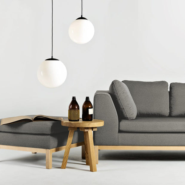 Taburet tapitat cu stofa, Ambient Wood Gri, l70xA70xH46 cm (1)