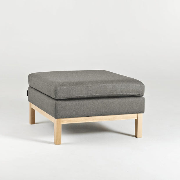 Taburet tapitat cu stofa, Ambient Wood Gri, l70xA70xH46 cm (3)