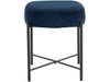 Dorel Home Taburet tapitat cu stofa, Berry Velvet Albastru / Negru, l37xA37xH43 cm