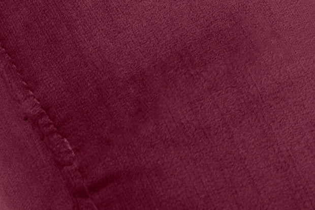 Dorel Home Taburet tapitat cu stofa, Berry Velvet Bordeaux / Negru, l37xA37xH43 cm