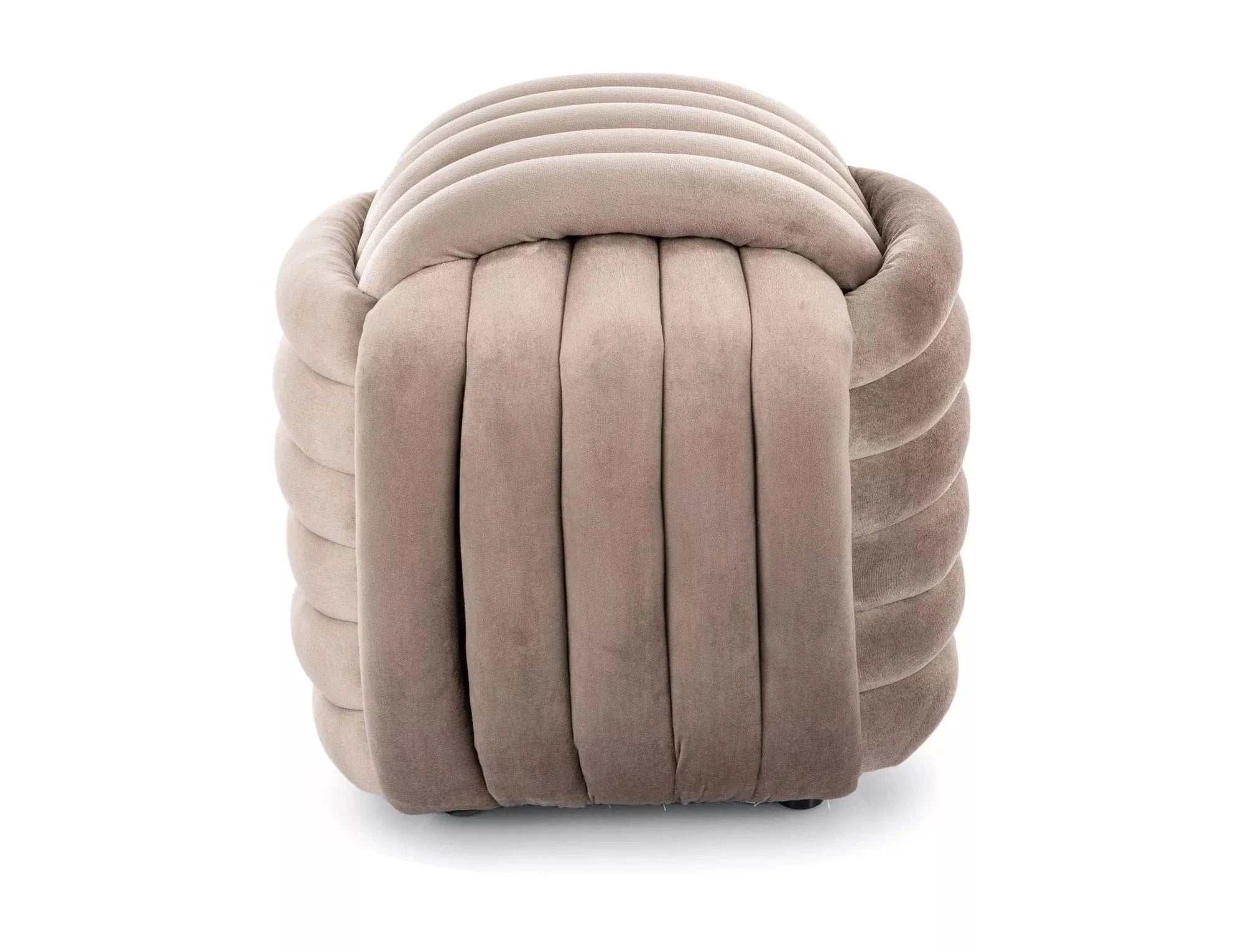 Signal Taburet tapitat cu stofa, Brunes Velvet Bej Inchis, l45xA45xH42 cm