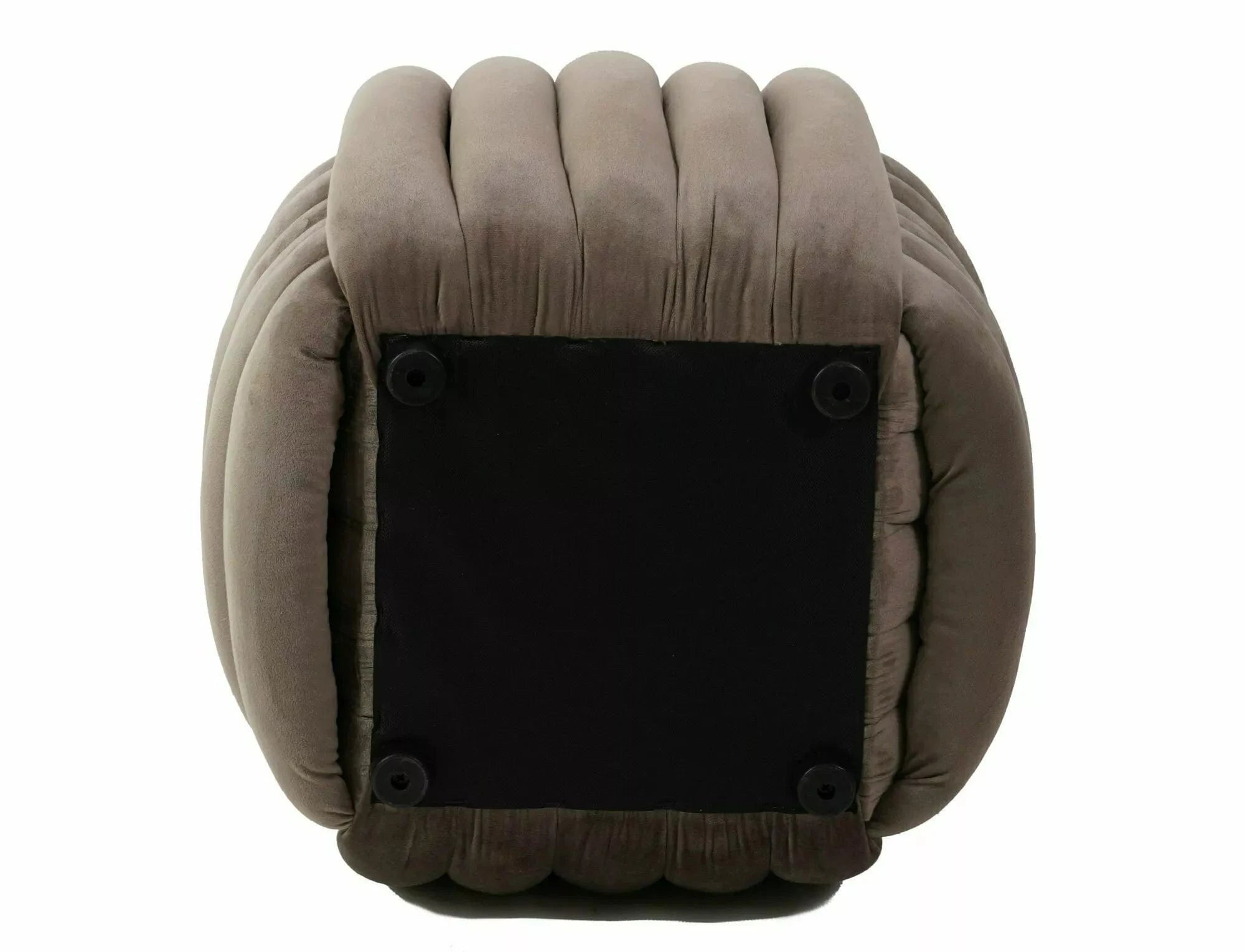 Signal Taburet tapitat cu stofa, Brunes Velvet Bej Inchis, l45xA45xH42 cm