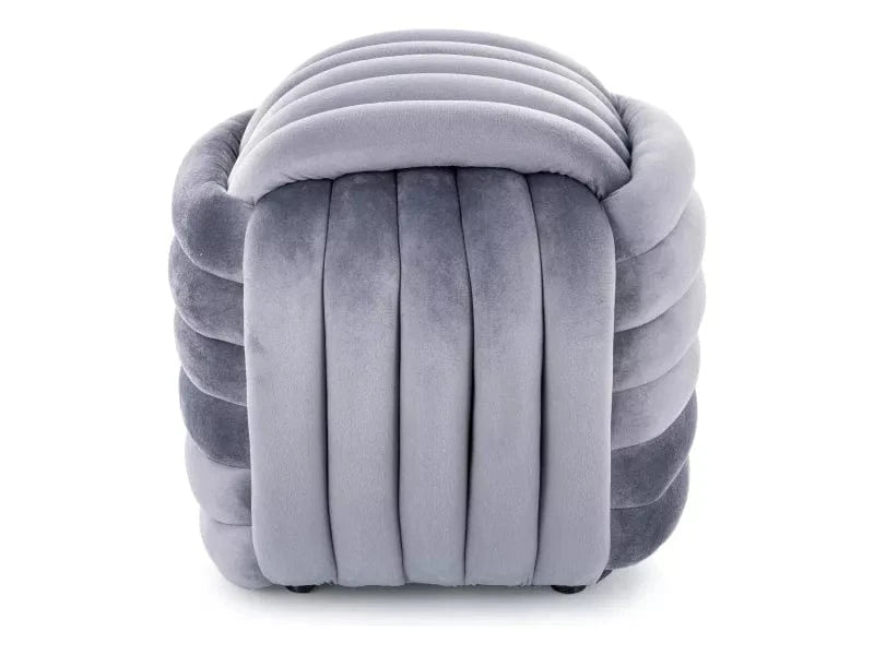 Signal Taburet tapitat cu stofa, Brunes Velvet Gri, l45xA45xH42 cm