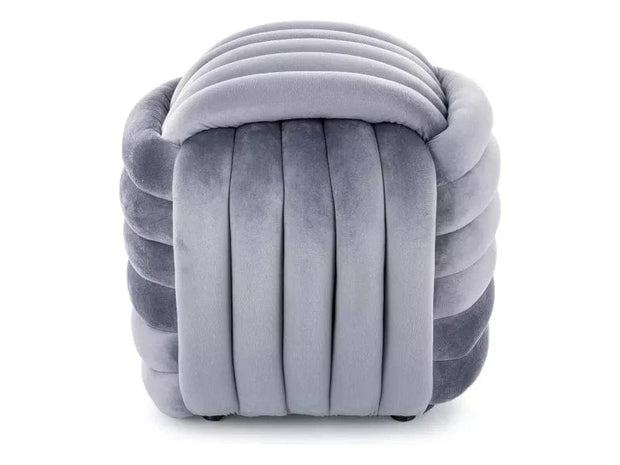 Signal Taburet tapitat cu stofa, Brunes Velvet Gri, l45xA45xH42 cm