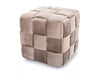 Signal Taburet tapitat cu stofa, Cales Velvet Bej Inchis, l42xA42xH42 cm