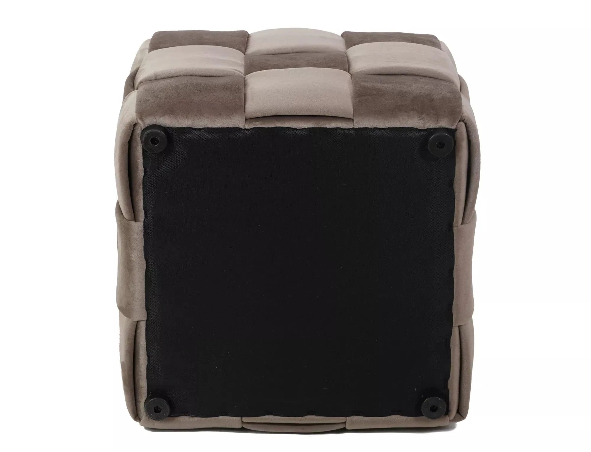 Signal Taburet tapitat cu stofa, Cales Velvet Bej Inchis, l42xA42xH42 cm