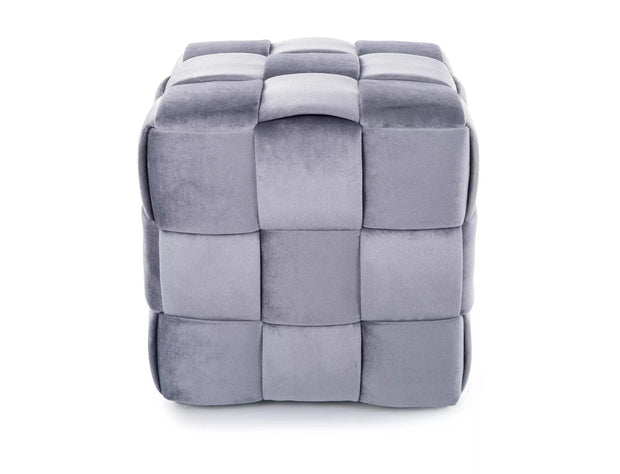 Signal Taburet tapitat cu stofa, Cales Velvet Gri, l42xA42xH42 cm