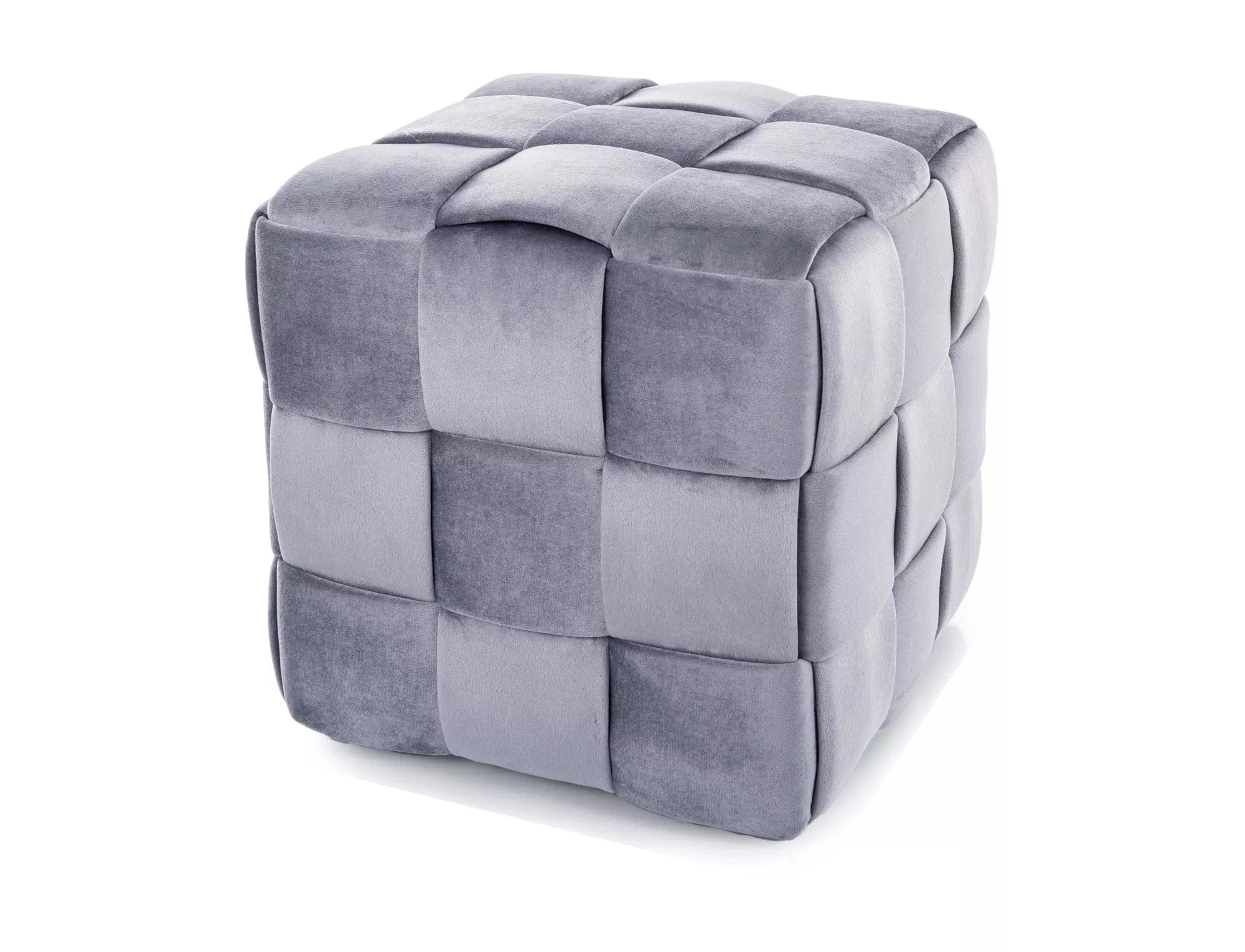 Signal Taburet tapitat cu stofa, Cales Velvet Gri, l42xA42xH42 cm