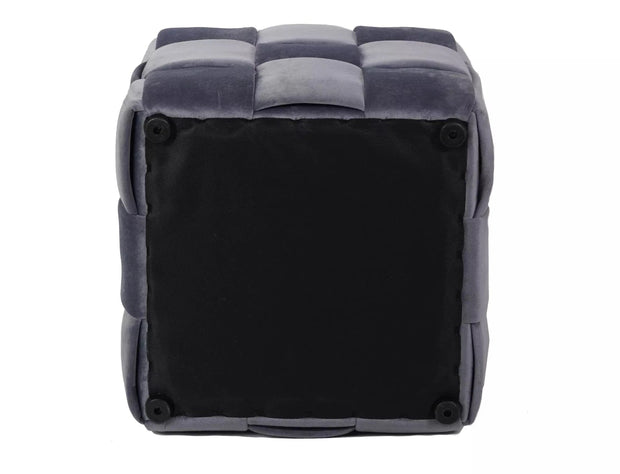 Signal Taburet tapitat cu stofa, Cales Velvet Gri, l42xA42xH42 cm