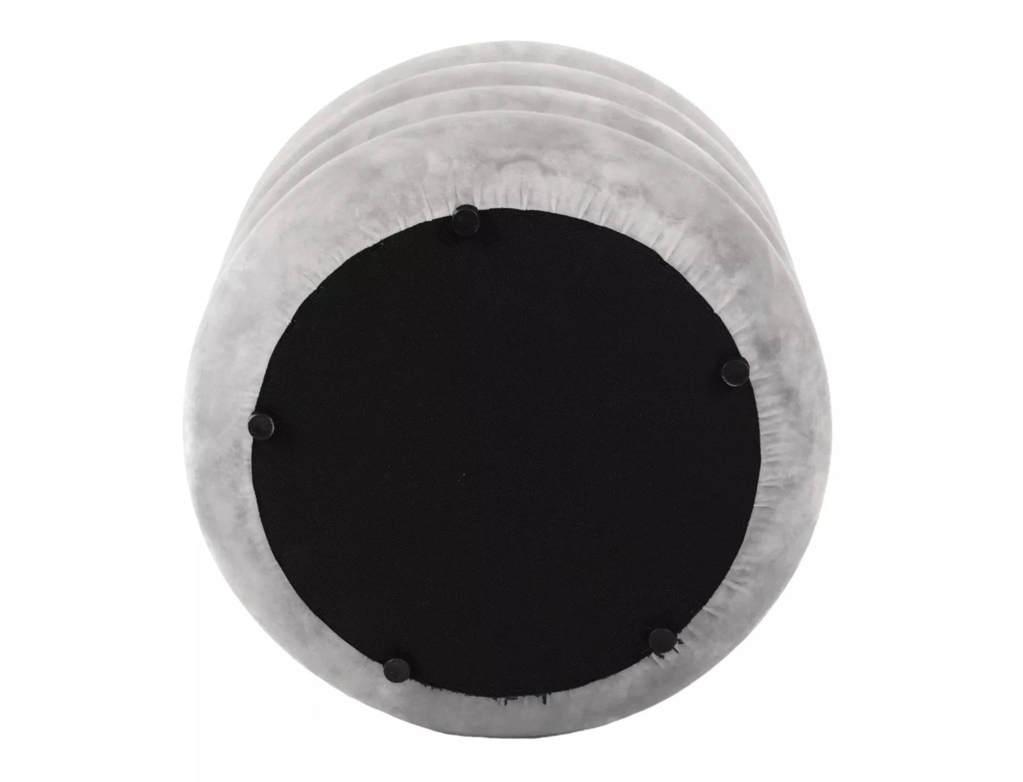 Signal Taburet tapitat cu stofa, cu spatiu de depozitare, Calvis Velvet Bej, Ø40xH46 cm