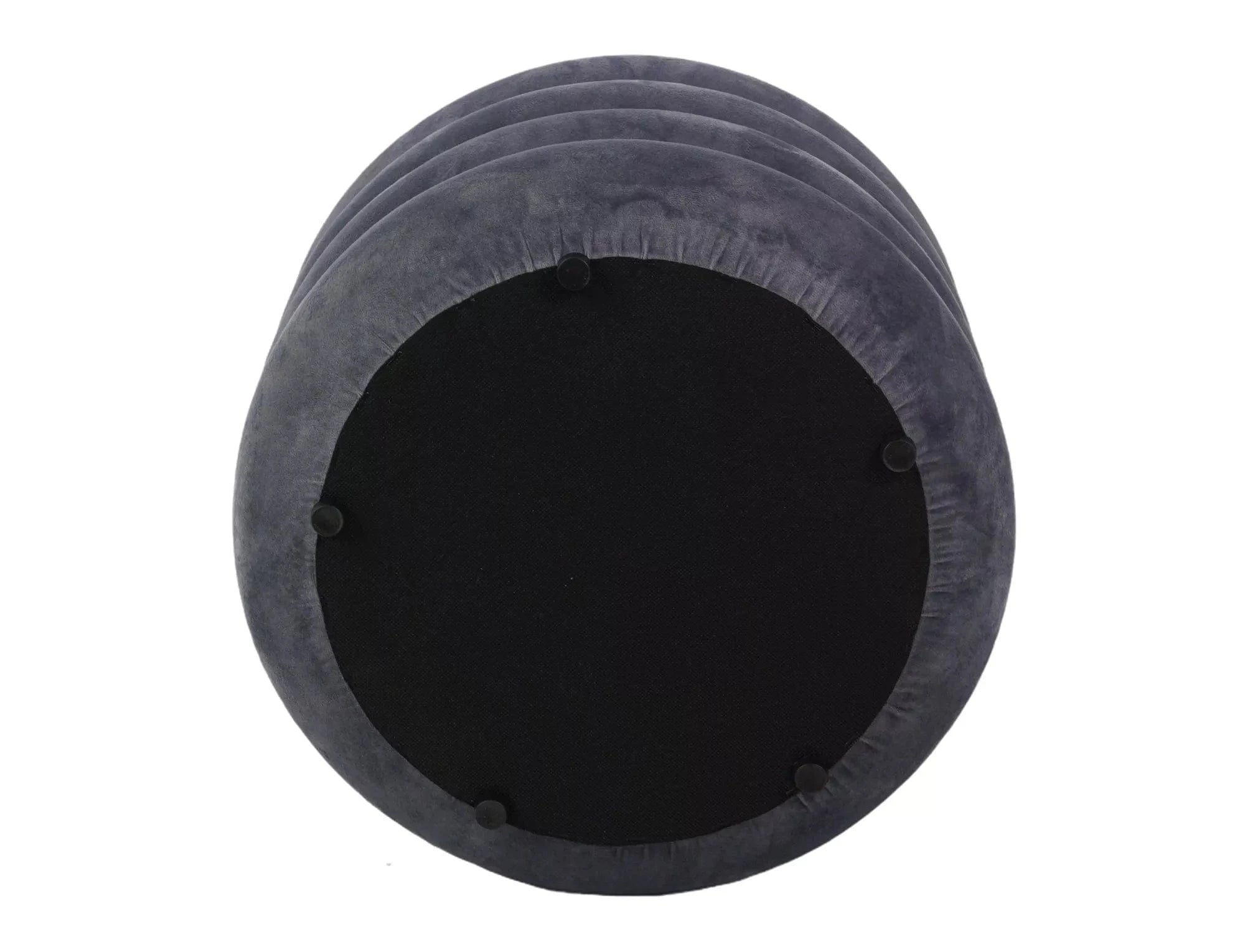 Signal Taburet tapitat cu stofa, cu spatiu de depozitare, Calvis Velvet Gri, Ø40xH46 cm