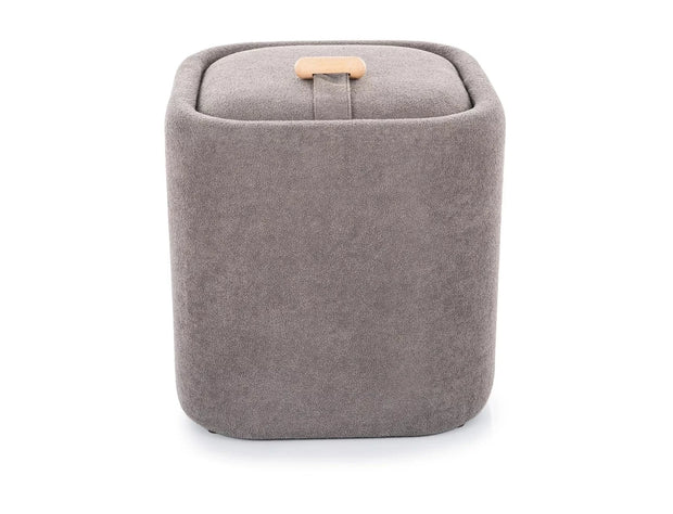 Signal Taburet tapitat cu stofa, cu spatiu de depozitare, Naparis Velvet Gri,  l37xA37xH42 cm