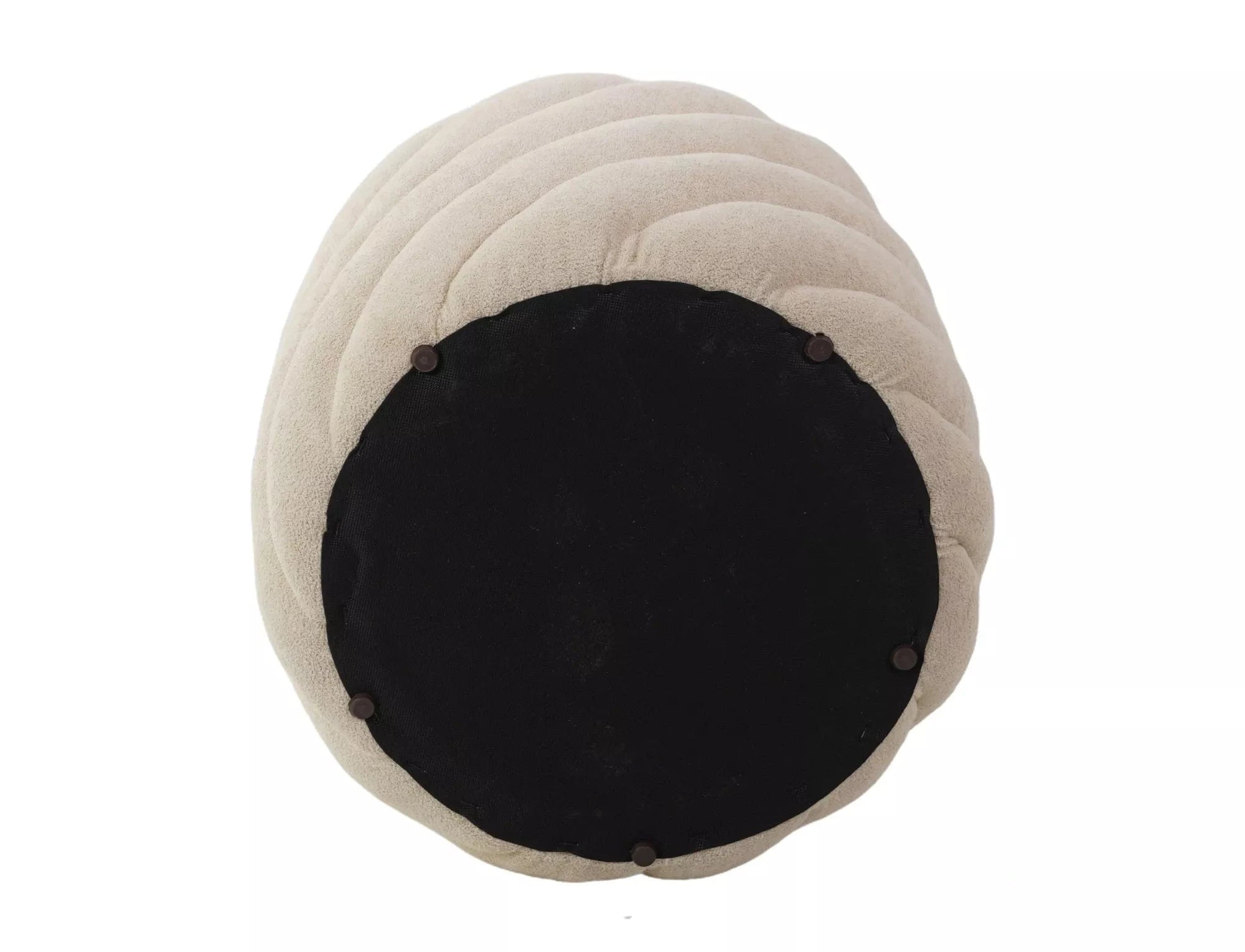 Signal Taburet tapitat cu stofa, cu spatiu de depozitare, Pelaris Velvet Bej, Ø42xH41 cm