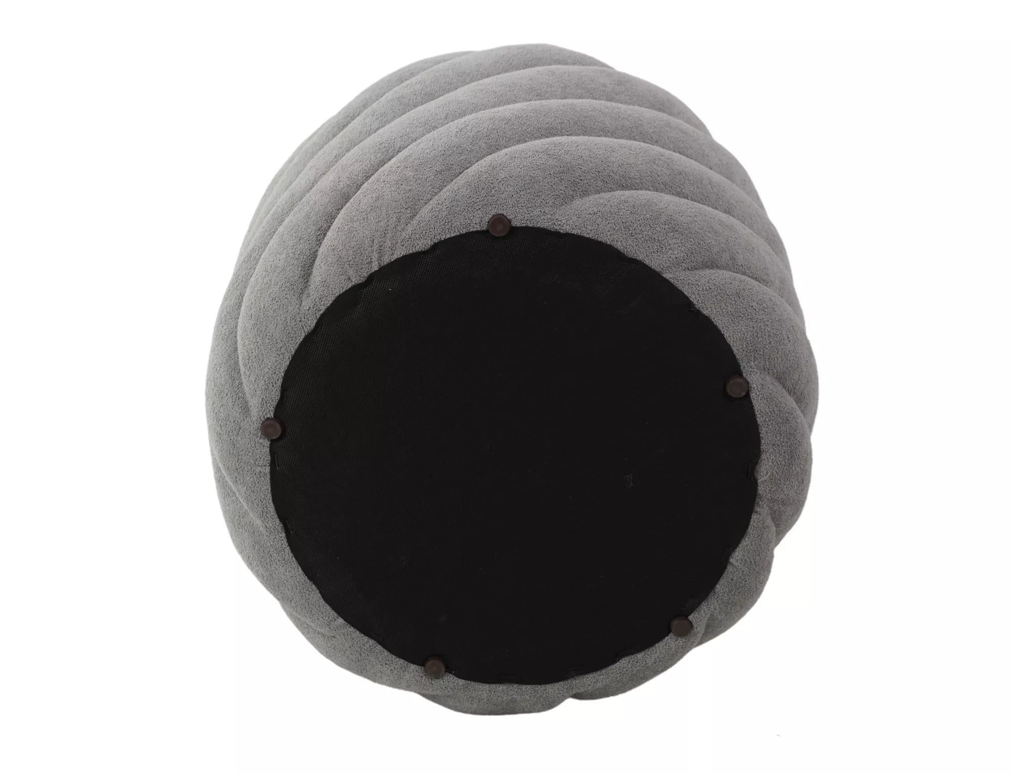 Signal Taburet tapitat cu stofa, cu spatiu de depozitare, Pelaris Velvet Gri, Ø42xH41 cm