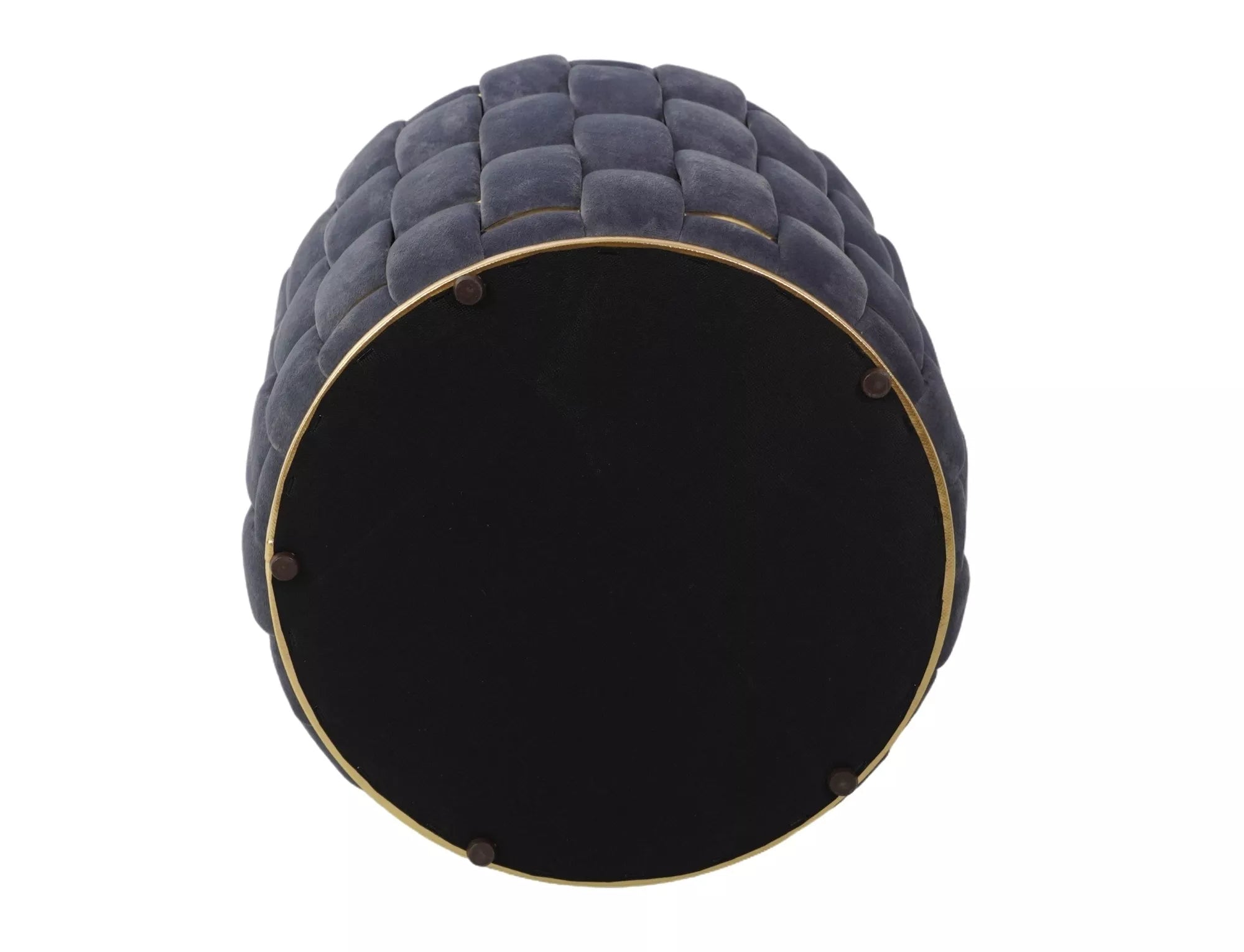 Signal Taburet tapitat cu stofa, cu spatiu de depozitare, Tiaris Velvet Gri, Ø37xH42 cm