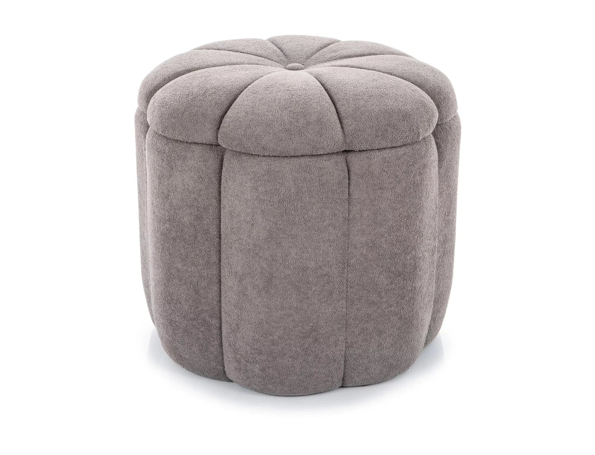 Signal Taburet tapitat cu stofa, cu spatiu de depozitare, Tupis Velvet Gri, Ø45xH40 cm