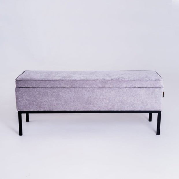 Taburet tapitat cu stofa, Edi Lila, l120xA40xH50 cm (1)