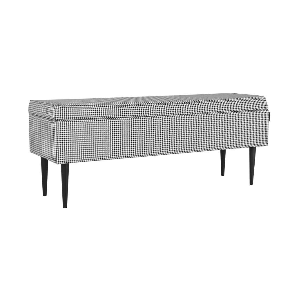 Taburet tapitat cu stofa, Edi Multicolor, l120xA40xH50 cm