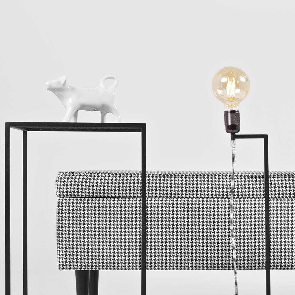 Taburet tapitat cu stofa, Edi Multicolor, l120xA40xH50 cm (2)