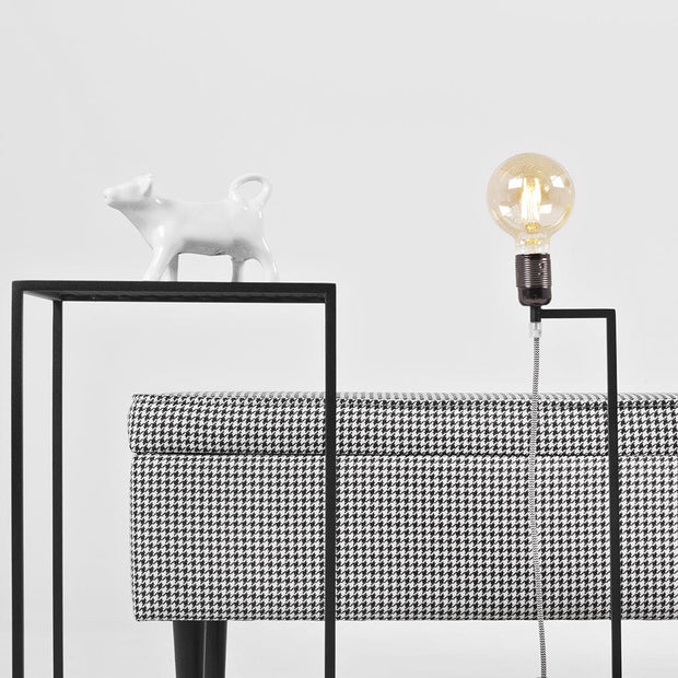 Taburet tapitat cu stofa, Edi Multicolor, l120xA40xH50 cm (2)