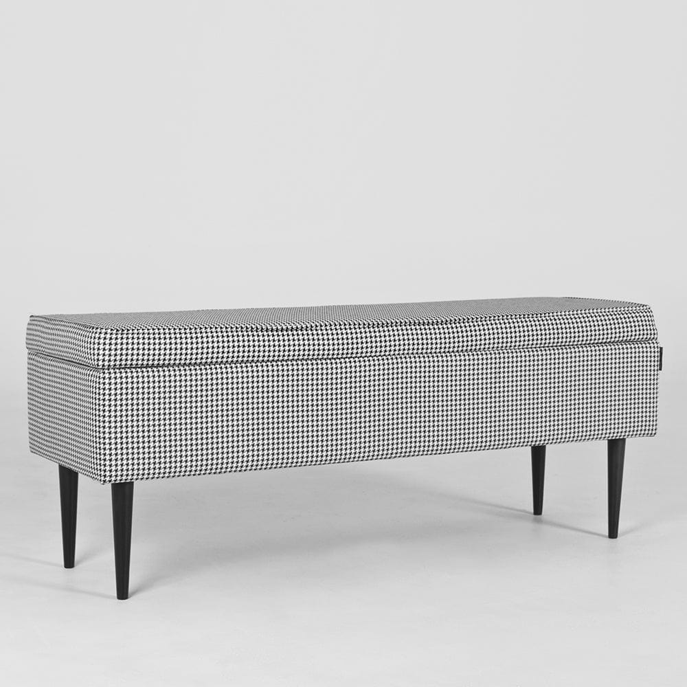 Taburet tapitat cu stofa, Edi Multicolor, l120xA40xH50 cm (3)