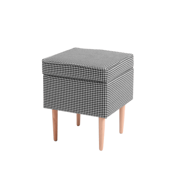 Taburet tapitat cu stofa, Edi Multicolor, l40xA40xH50 cm