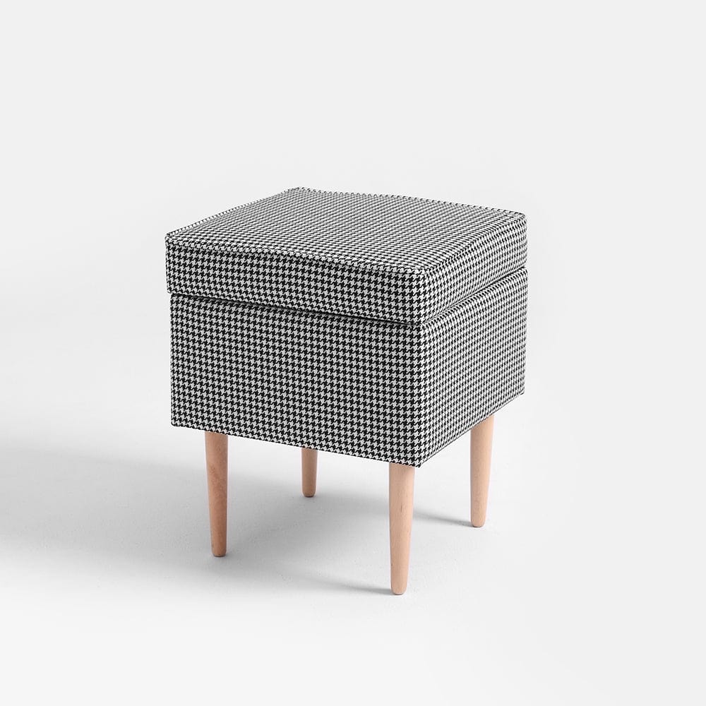 Taburet tapitat cu stofa, Edi Multicolor, l40xA40xH50 cm (3)