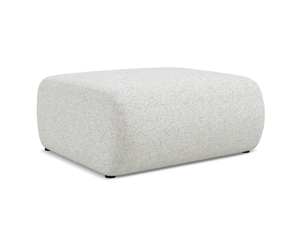 Makamii Taburet tapitat cu stofa, Ekahi C1 Bej / Negru, l94xA89xH40 cm