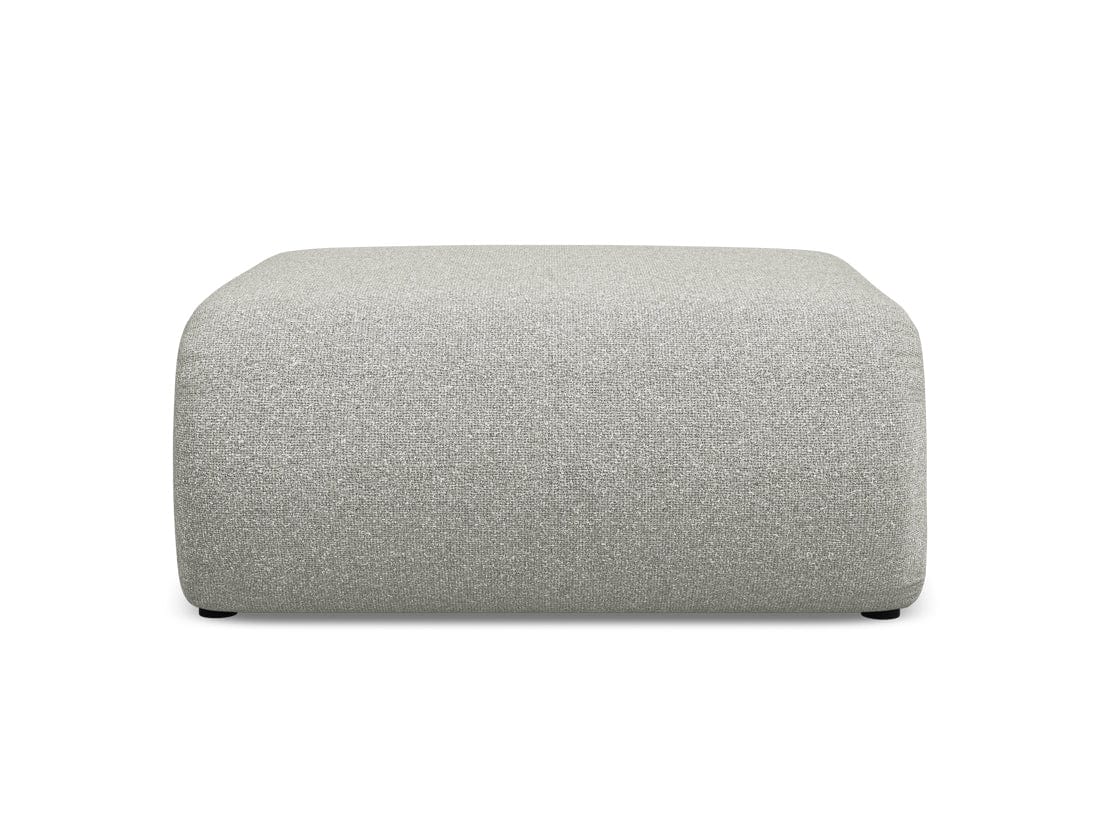 Makamii Taburet tapitat cu stofa, Ekahi C12 Gri Deschis / Negru, l94xA89xH40 cm