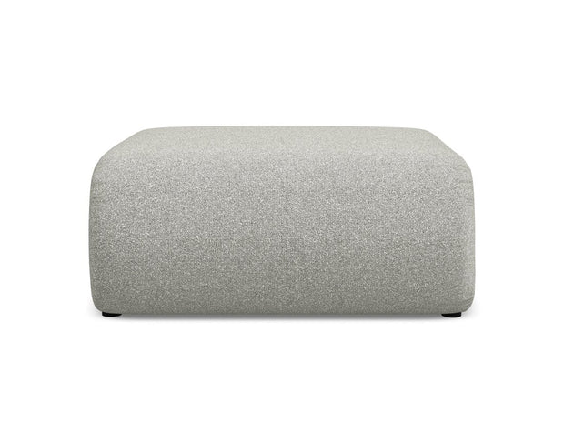 Makamii Taburet tapitat cu stofa, Ekahi C12 Gri Deschis / Negru, l94xA89xH40 cm