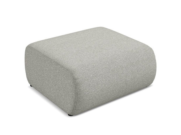 Makamii Taburet tapitat cu stofa, Ekahi C12 Gri Deschis / Negru, l94xA89xH40 cm