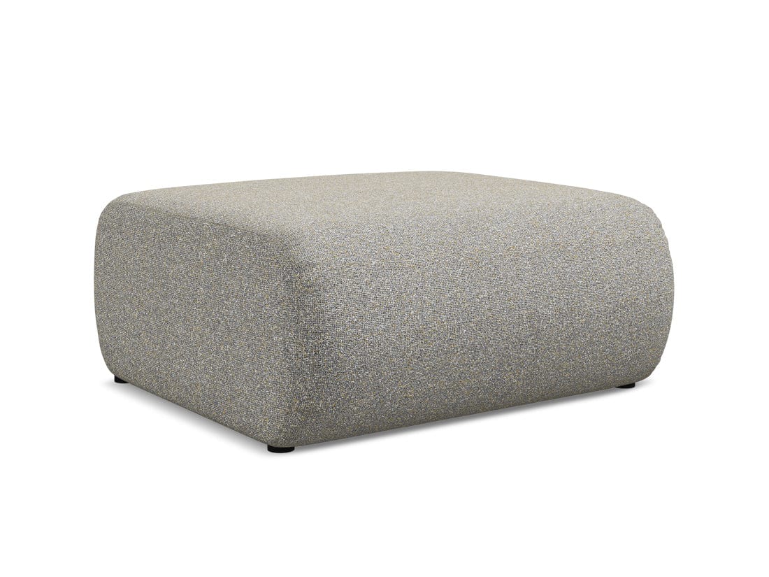 Makamii Taburet tapitat cu stofa, Ekahi C2 Bej Inchis / Negru, l94xA89xH40 cm