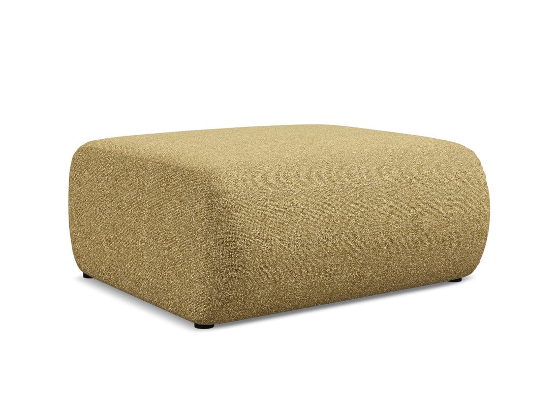 Makamii Taburet tapitat cu stofa, Ekahi C4 Mustariu / Negru, l94xA89xH40 cm