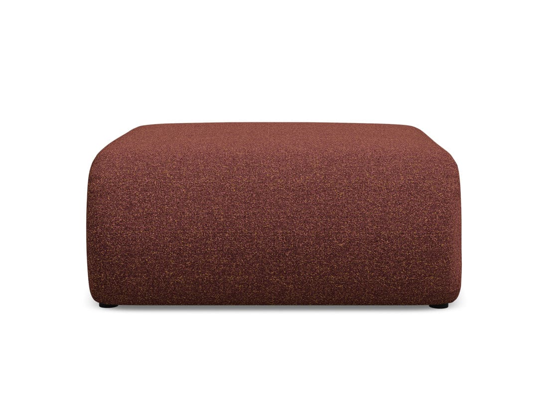 Makamii Taburet tapitat cu stofa, Ekahi C5 Burgundy / Negru, l94xA89xH40 cm