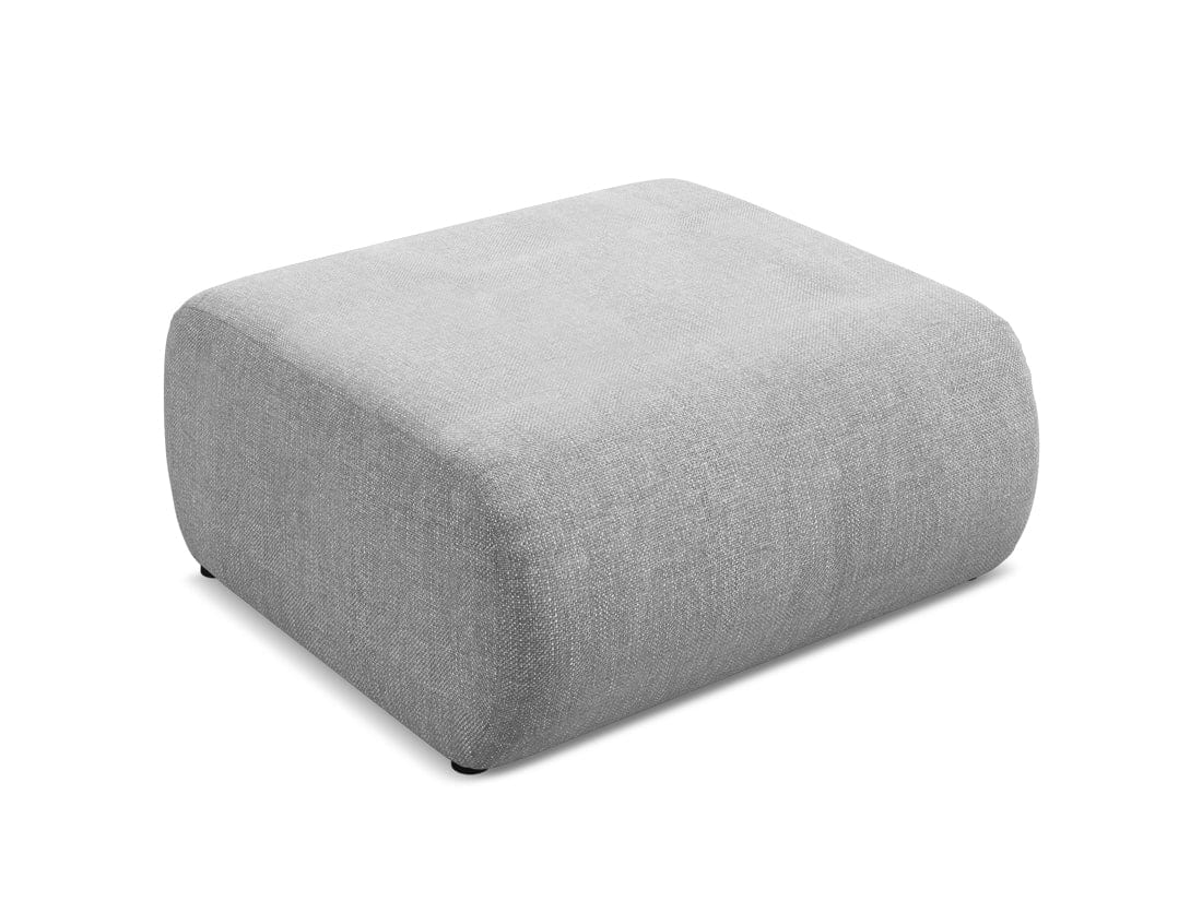 Makamii Taburet tapitat cu stofa, Ekahi C5 Gri Deschis / Negru, l94xA89xH40 cm