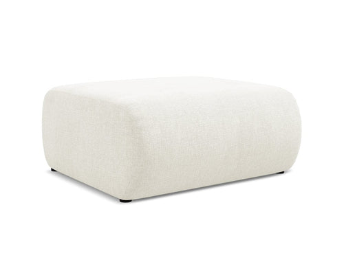 Makamii Taburet tapitat cu stofa, Ekahi C6 Alb / Negru, l94xA89xH40 cm