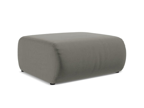 Makamii Taburet tapitat cu stofa, Ekahi Velvet C16 Gri / Negru, l94xA89xH40 cm