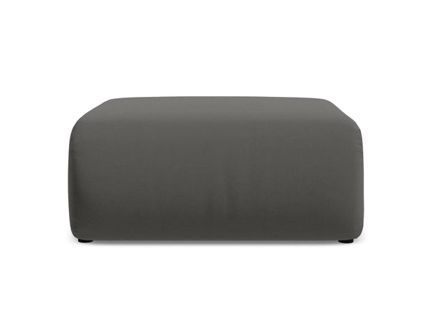 Makamii Taburet tapitat cu stofa, Ekahi Velvet C2 Gri Inchis / Negru, l94xA89xH40 cm