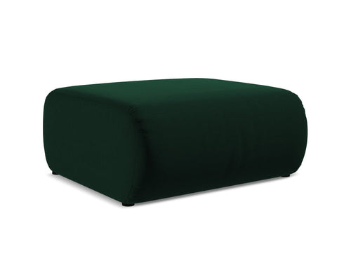 Makamii Taburet tapitat cu stofa, Ekahi Velvet C24 Verde / Negru, l94xA89xH40 cm