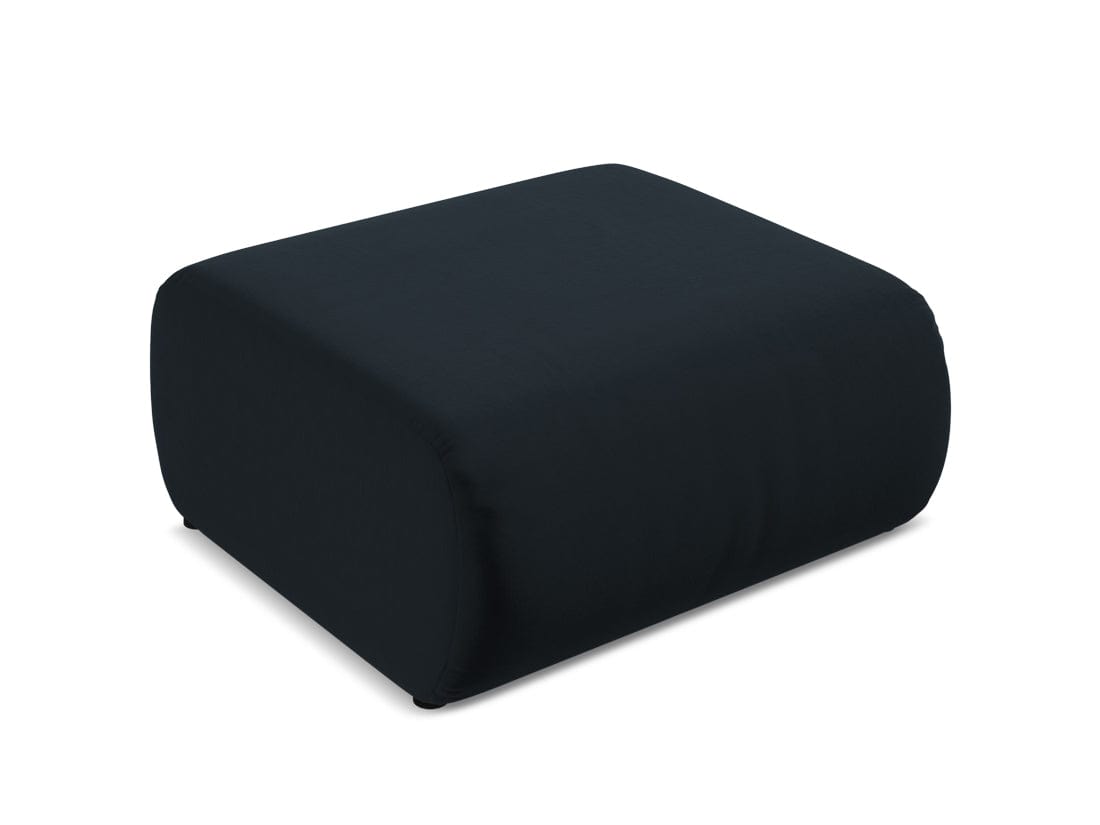 Makamii Taburet tapitat cu stofa, Ekahi Velvet C29 Albastru Inchis / Negru, l94xA89xH40 cm